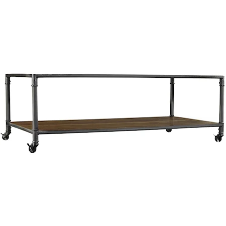 Industrial Style Rectangular Cocktail Table